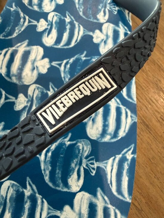 Vilebrequin Mens Blue Fish Print Flip Flops Sandals Size EU 42/43 US 9-10 main image 11